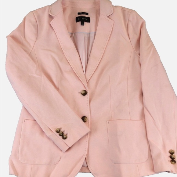 Talbots Women's Blush Pink Aberdeen Pink Blazer - Picture 1 of 8